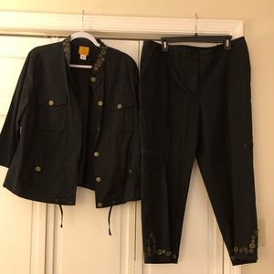 Womens Ruby Red capri pants with jacket 16 Womens